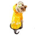 Klippo Pet KlippoPet KJK052XS Polka Dots & Daisies Raincoat With Cotton Lining; Extra Small KJK052XS